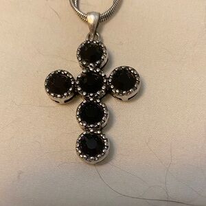 Elegant Black Cross Necklace